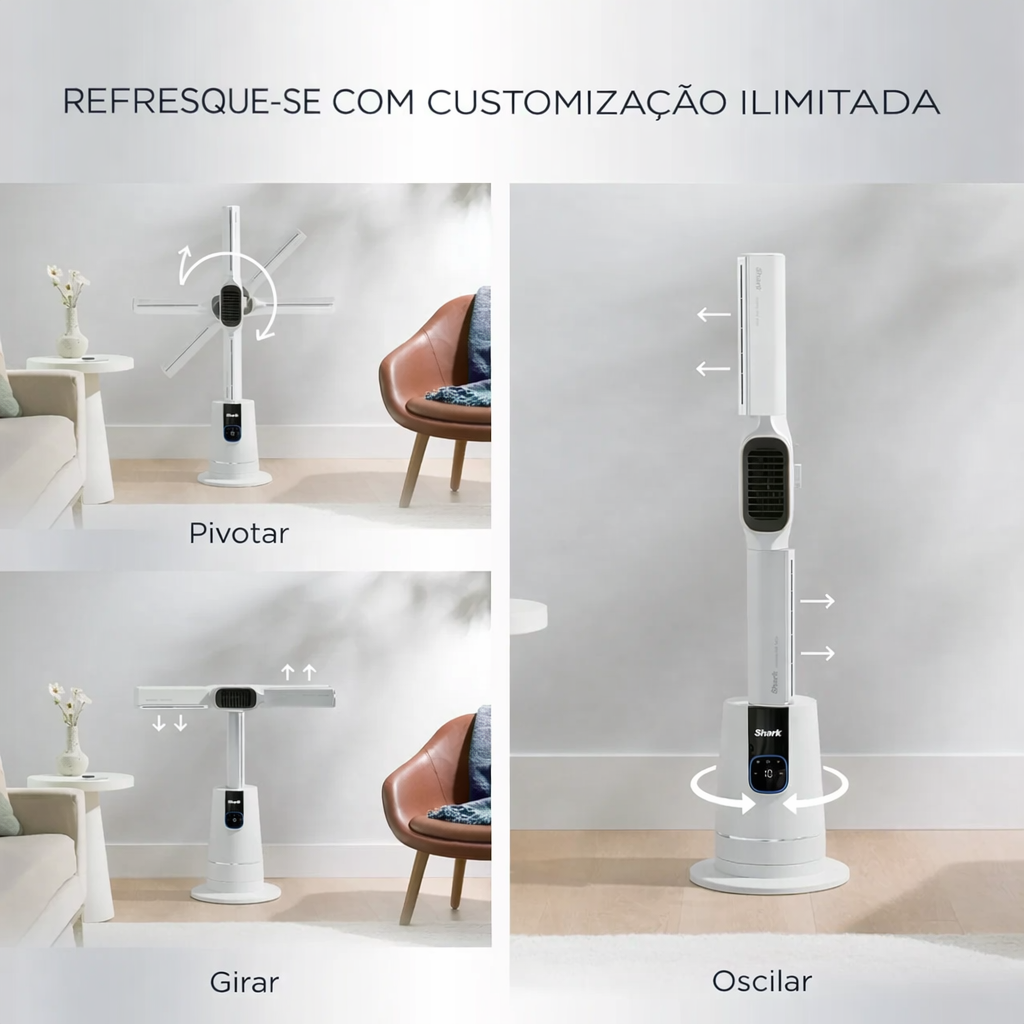 Ventilador de Torre TurboPro | Congela e Aquece - BRANCO - Imagem 3