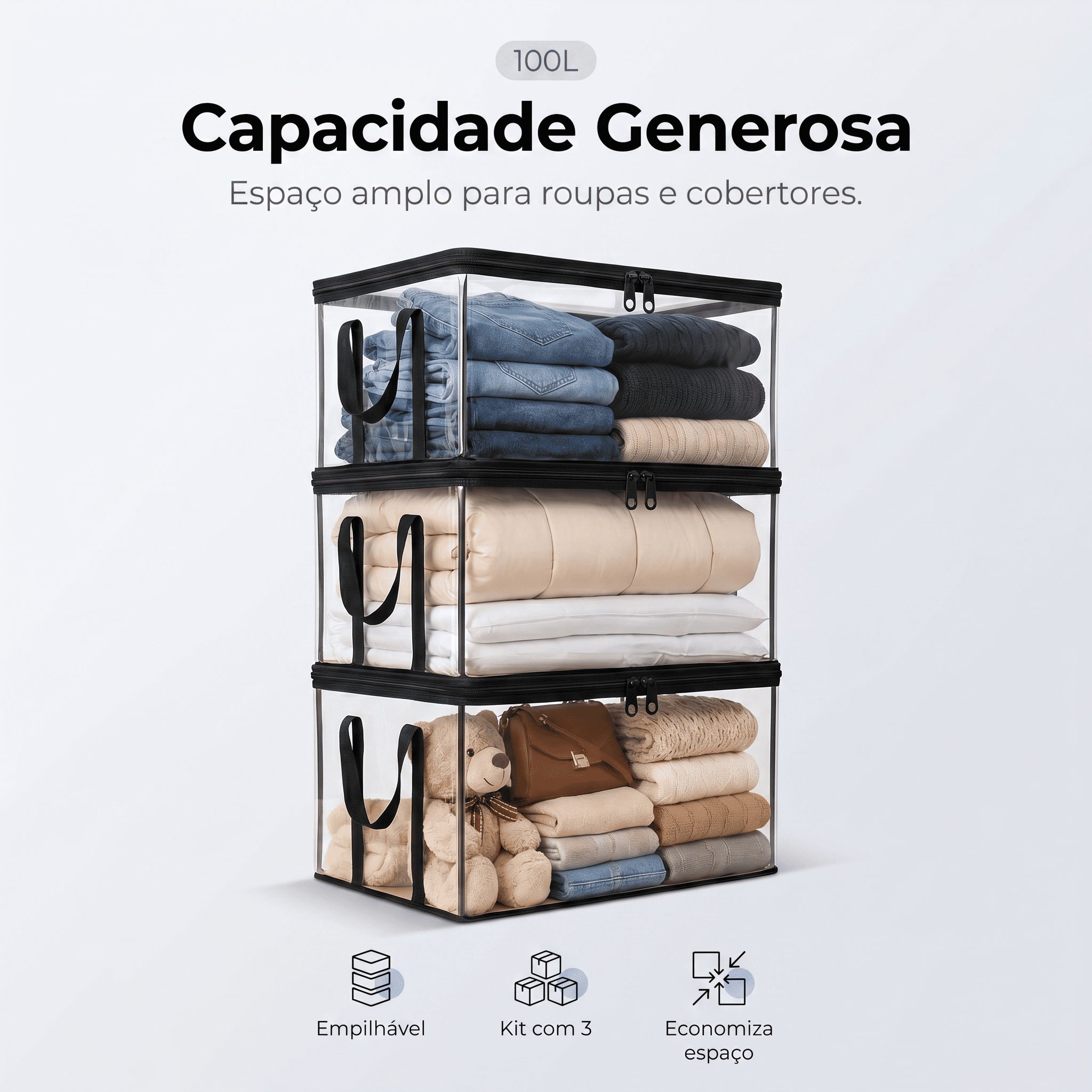 Detalhe do zíper de proteção