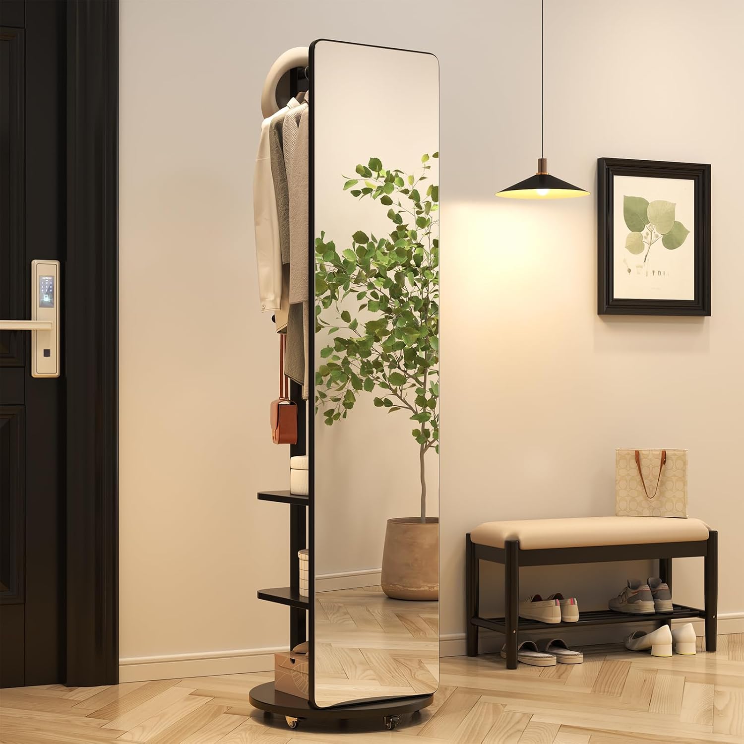 Closet Giratório com Espelho, Arara e Sapateira | 180x75 - Imagem 11