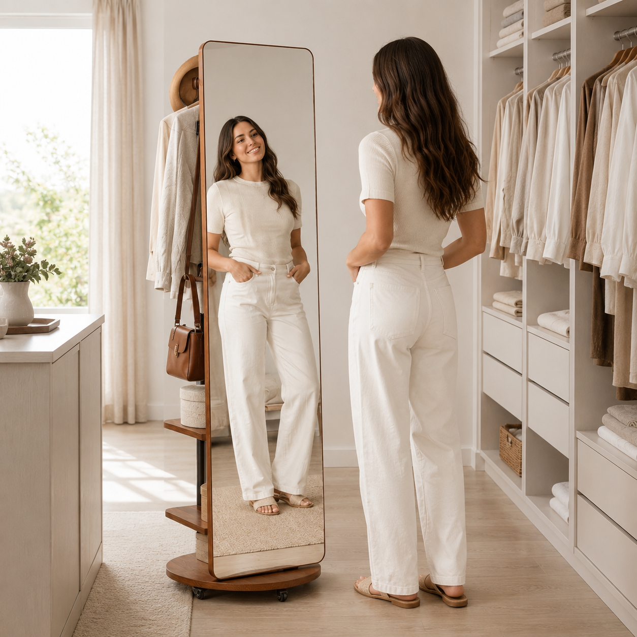 Closet Giratório com Espelho, Arara e Sapateira | 180x75 - Imagem 15